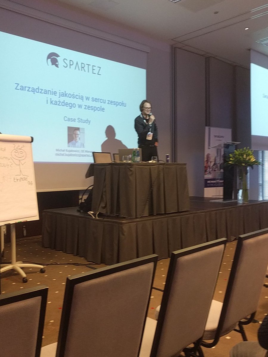 BartSzulc's tweet photo. wait, I know this keynoter! well done @MichalKujalowic #testwarez2017 https://t.co/Wz3SBTfjir