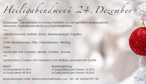 Melia_Berlin's tweet photo. No plans for Christmas Eve yet? Book now and enjoy a magical night with your family &amp; friends! #HappeningsMeliaCentralEurope #onlyinmelia #customer #customerservice #collectemotions  <3 https://t.co/jW5A0mKH9Q