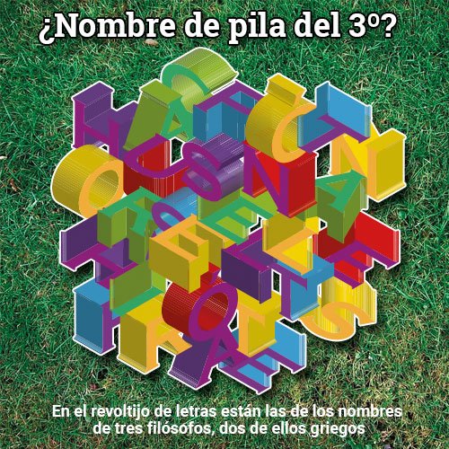 GentedementeIJ's tweet photo. "Toda vida es sufrimiento", pero esperamos que no sufras demasiado resolviendo este #acertijo con el que conmemoramos el #DiaMundialDeLaFilosofia https://t.co/wbvE5kbSZi