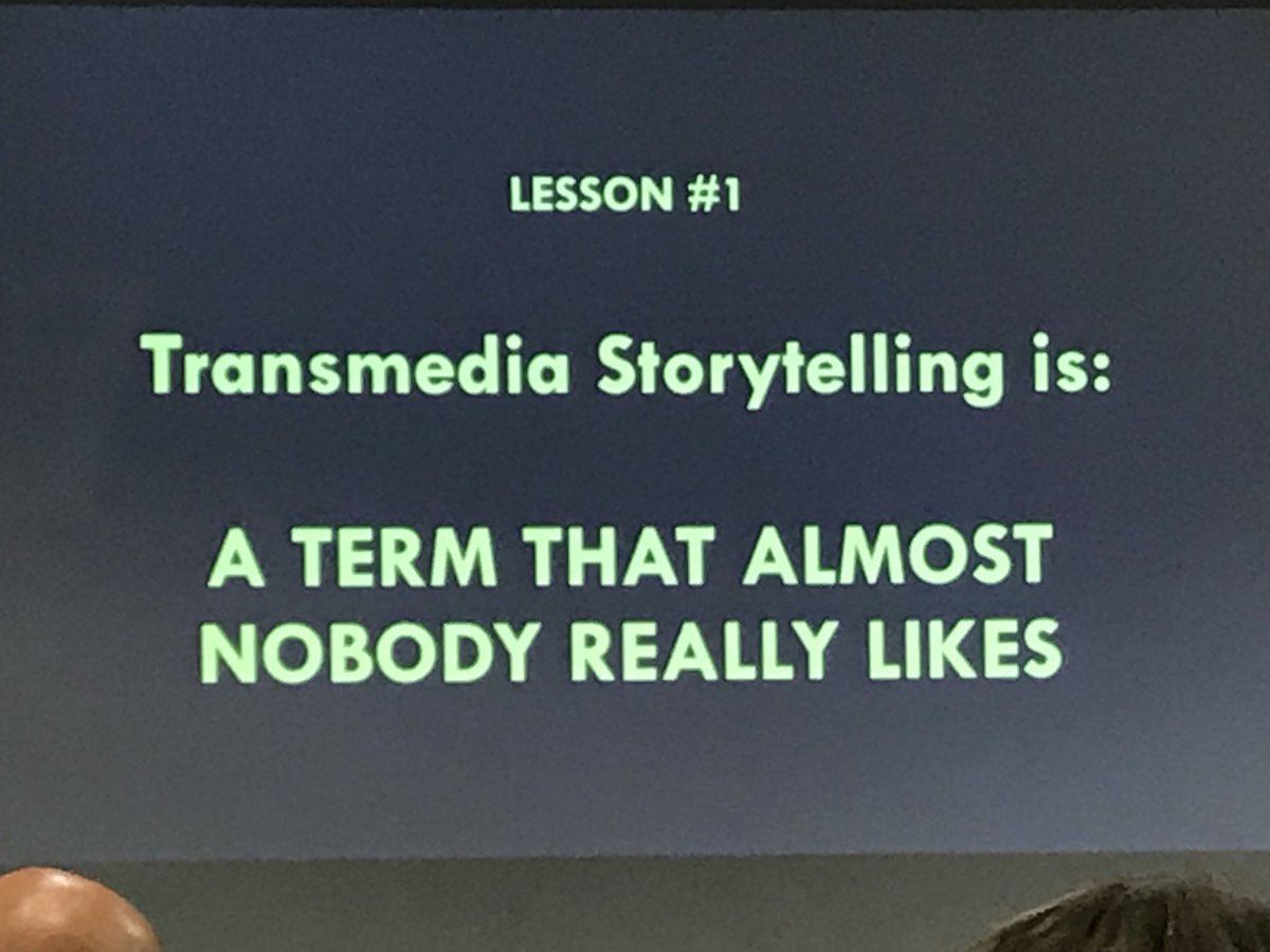 hkoenitz's tweet photo. #icids2017 day 3 keynote Jay Bushman “Transmedia Storytelling: No, Really, What Is It?” Introduces his understanding of Mosaic Transmedia https://t.co/njhN2dXc1K