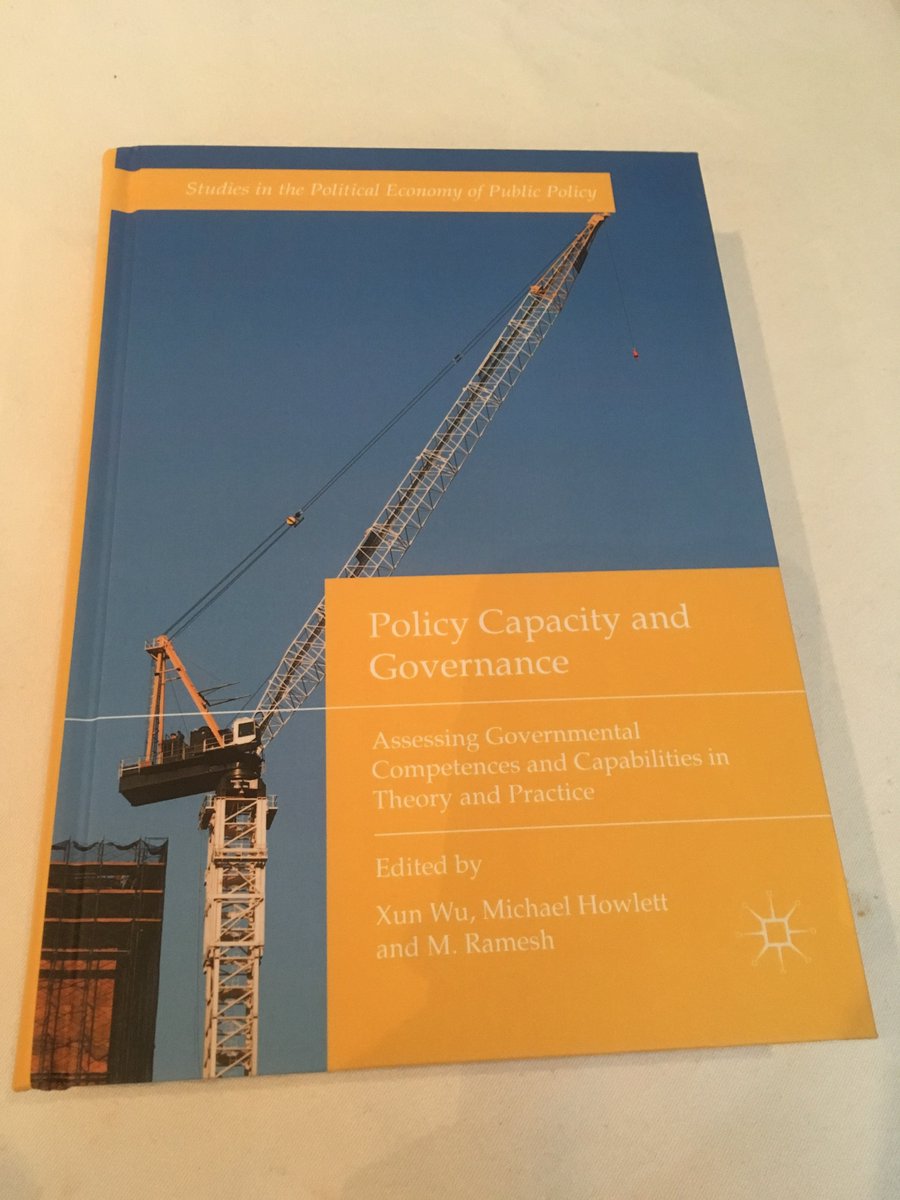 BertFraussen's tweet image. Nice to receive the hard copy of this excellent book on the theory and practice of "Policy Capacity and Governance" @Palgrave_ today, edited by Xun Wu, @howlettm &amp;amp; M. Ramesh #policycapacity
