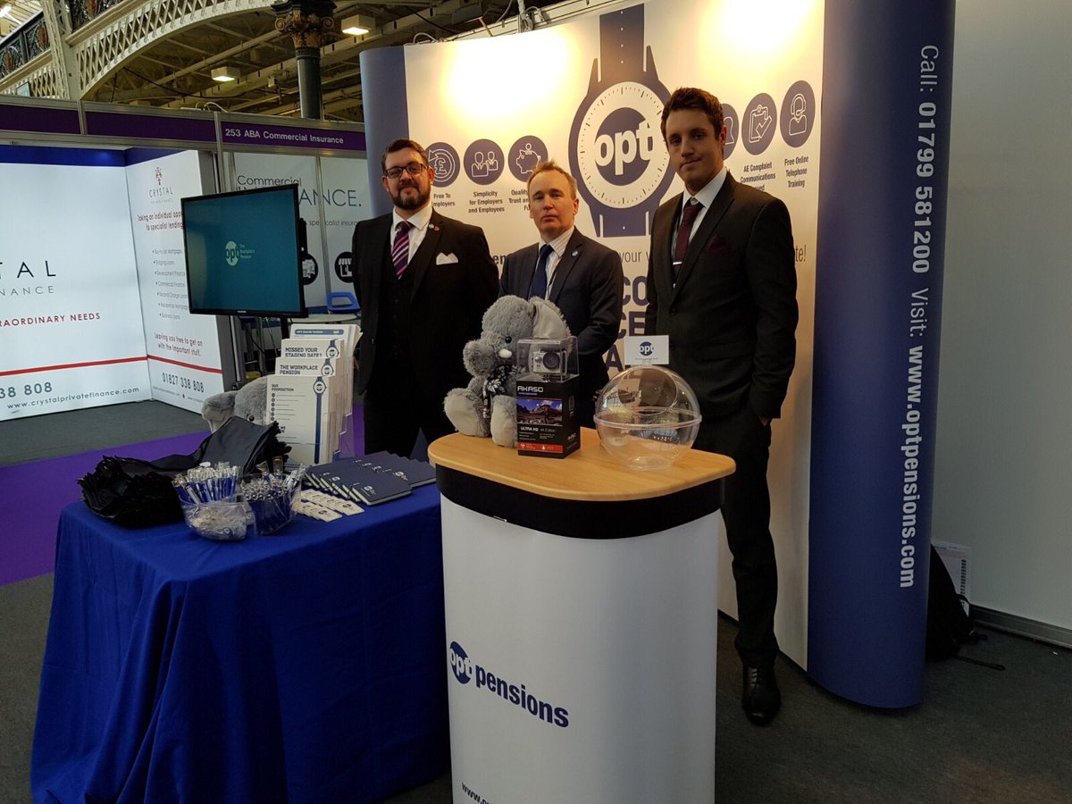 OPTESSLTD's tweet photo. We're ready to see you at @TheBusinessShow Come speak to us for your #autoenrolment solution #TBSUK #optpensions https://t.co/ICAyy2x56G