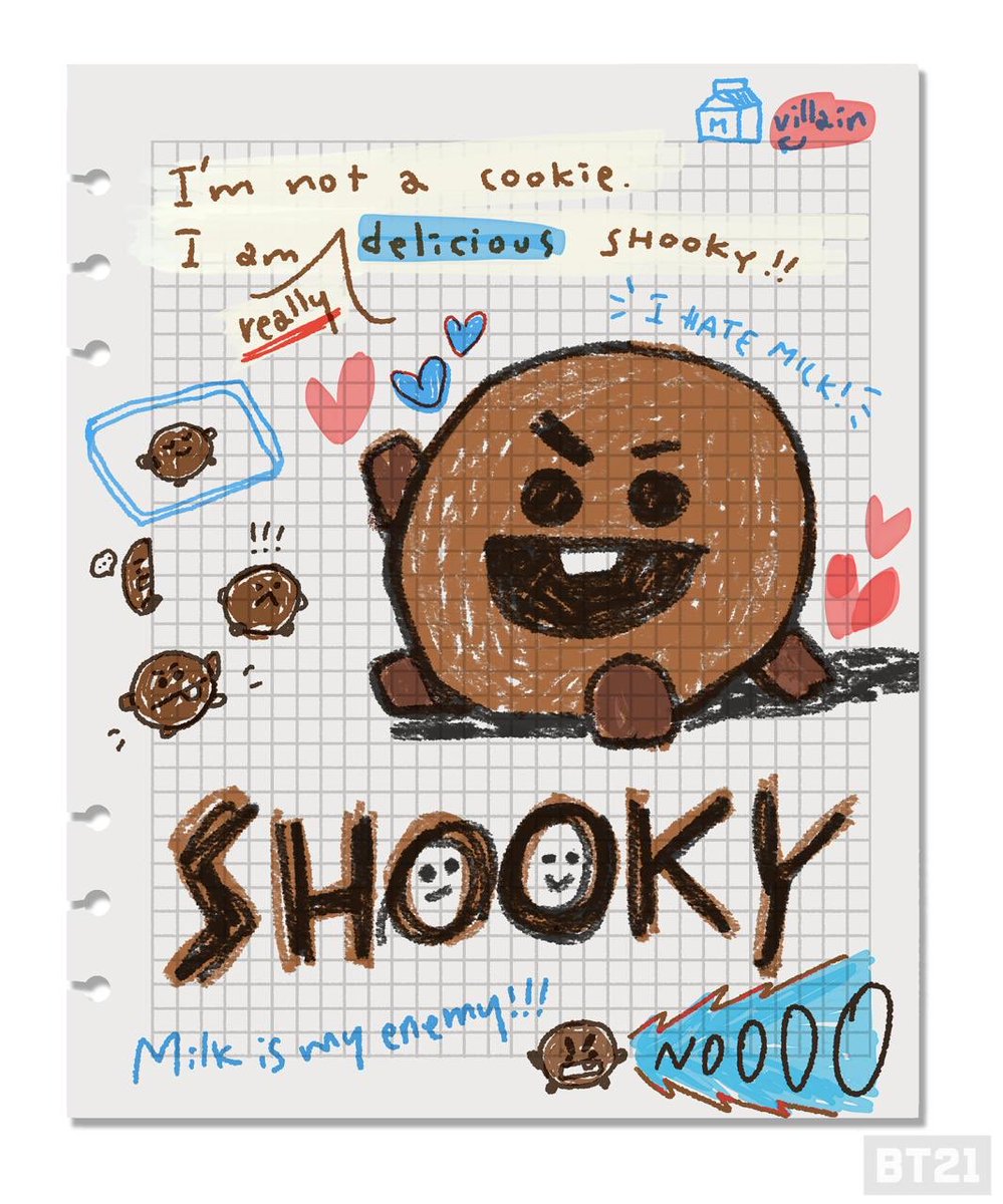 I am not a cookie! I am delicious #SHOOKY #manyfaces #mini #healingpower #friends #BT21 #UNIVERSTAR #CreatedbyBTS