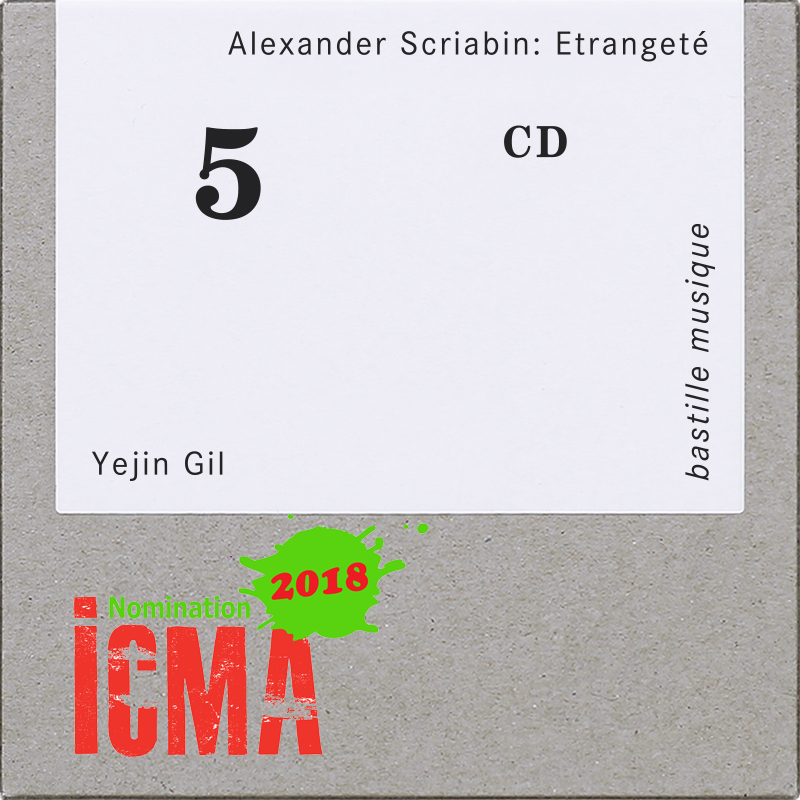 bastillemusique's tweet photo. Good news! bastille musique’s fifth release "#Scriabin: #Etrangeté" by #YejinGil has been nominated for the #ICMA International Classical Music Awards. Produced at the #Teldex Studio, the CD contains an exquisite selection of Scriabin’s Sonatas and Poèmes: https://t.co/9PsOO2KGRl https://t.co/TRCkxPopRT
