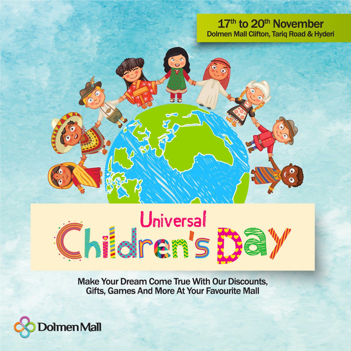 BB_EventsPR's tweet photo. Celebrate Children’s Day at Karachi’s favourite mall with games, discounts and a lot more!! @DolmenMalls  #DolmenLovesChildren #UniversalChildrensDay #bbpr https://t.co/Q7jU5PT8GB