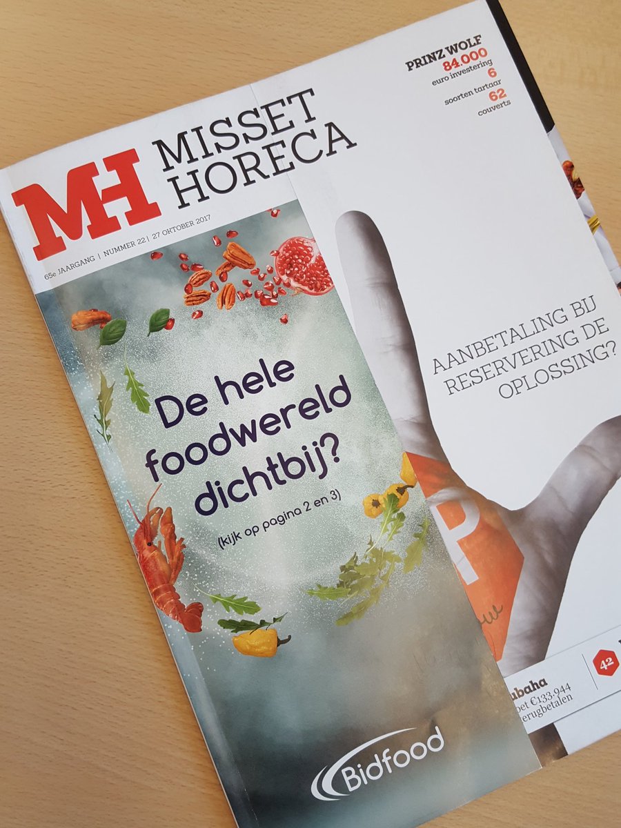 Mooie cover <a href="/MissetHoreca/">Misset Horeca</a>  deze maand met <a href="/BidfoodNL/">BidfoodNL</a> campagne #bidfoodgevoel