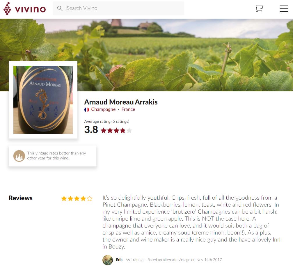 _Arrakis_'s tweet photo. #ThankYou Erik ! #champagne #grandcru #Arrakis #BrutZero #winlovers #champagnelovers #Bubbly #love #customerexperience @vivino https://t.co/5S0UQe7SdM