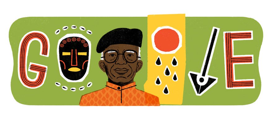 Happy posthumous birthday to Chinua Achebe. Doodle by Google. 