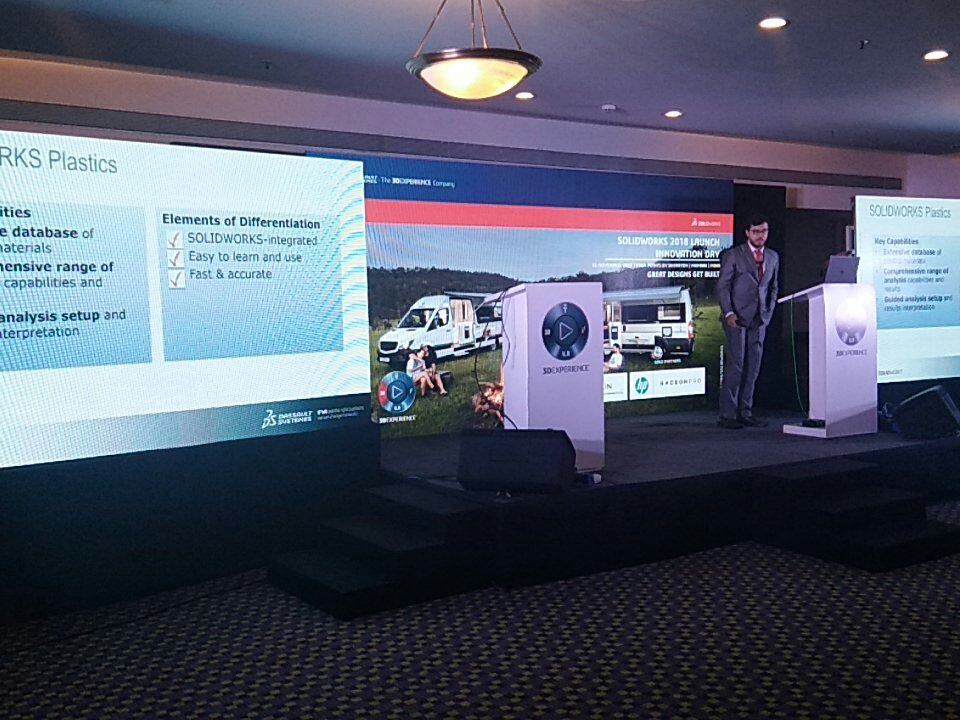 Prasad_1012's tweet photo. SoliWorks Plastics got all new feature lets know more about it with Mr. Faiz @BEACON_India #SOLIDWORKS2018 #SWLaunch2018 https://t.co/TmnbsAFY8G