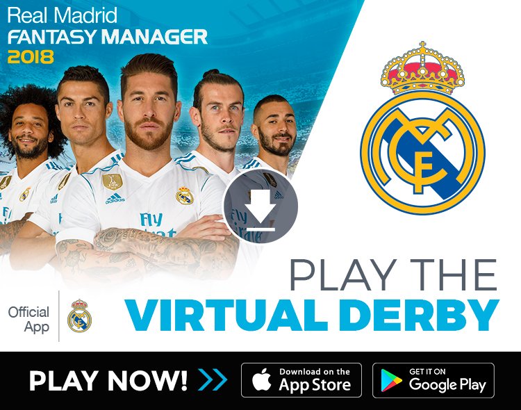 🙌 Experience #RMDerbi like never before with Real Madrid Fantasy Manager! <a href="/rmfantasy/">Real Madrid FM</a> 

Join us and enjoy! 👉
hyperurl.co/rmfantasymanag…