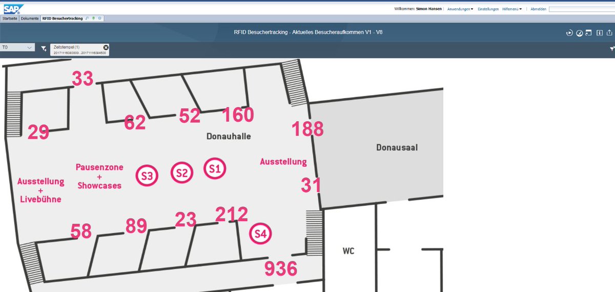 myOSC's tweet photo. @myOSC zeigt live das #Besuchertracking auf dem #mifo2017. So sieht das Ganze aus! Alles möglich mit #SAP #Leonardo und #RFID. @AllforOneSteeb @LarsSchmidt1971 https://t.co/uUa5pfmRk2