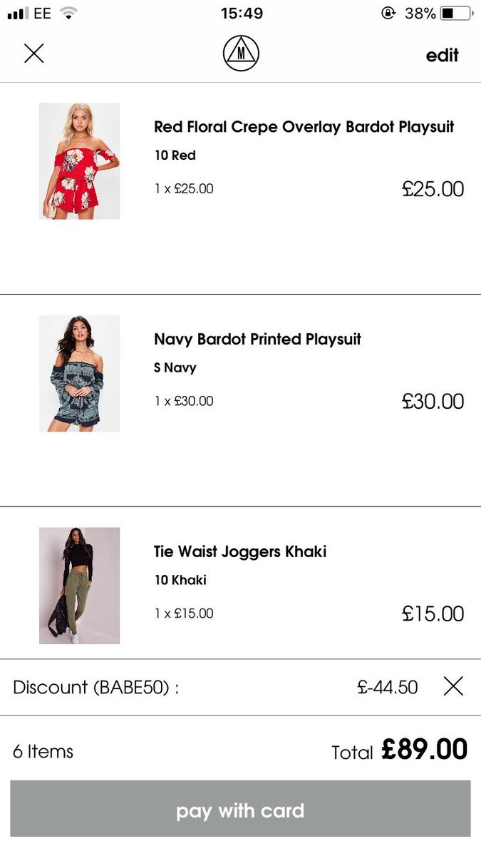 _abm's tweet photo. Hi @Missguided_help have been trying to check out on app since yesterday but it won’t allow me to pay by card when I press button 🙅🏼🙇🏼‍♀️🤷🏼‍♀️ any ideas please?x https://t.co/61zTQKevkI