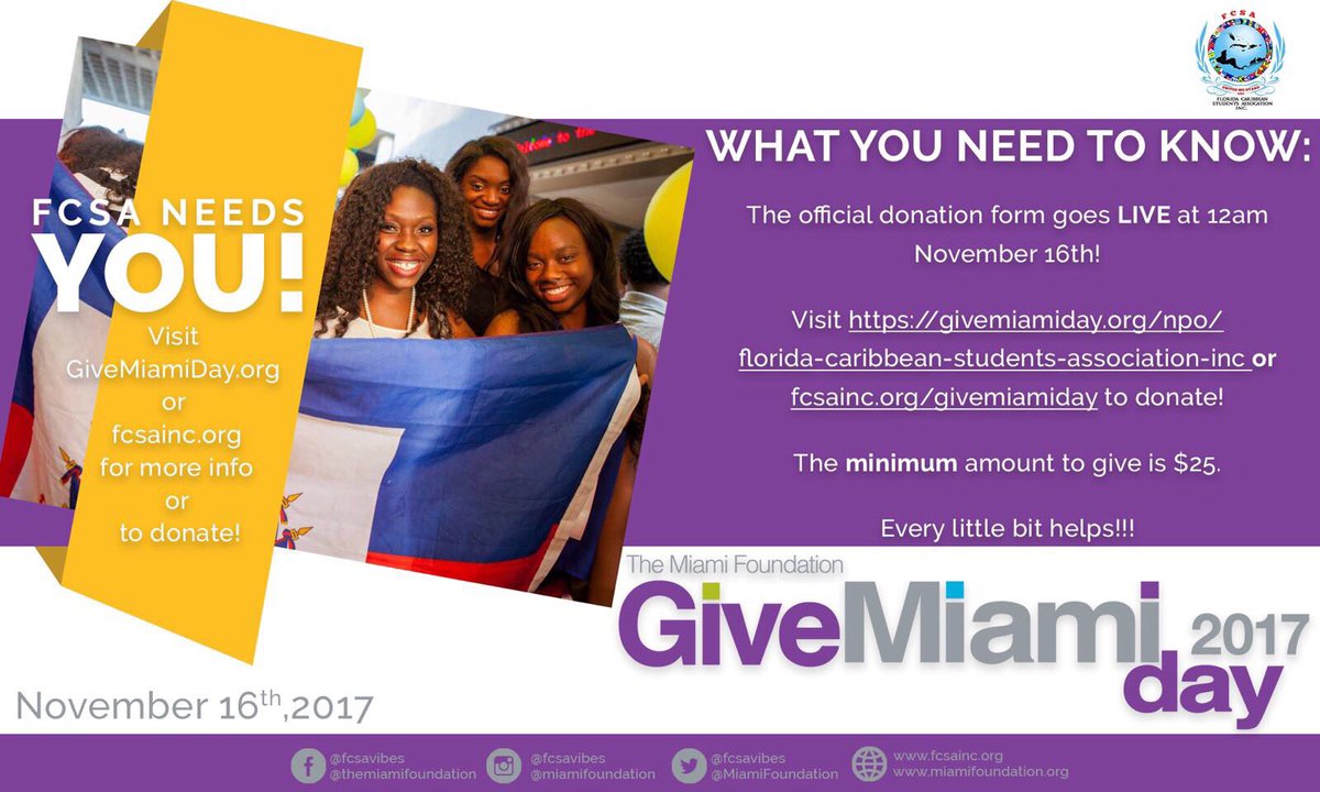 fcsavibes's tweet photo. #GiveMiamiDay #FCSAneedsU https://t.co/cCzWUV5fmQ