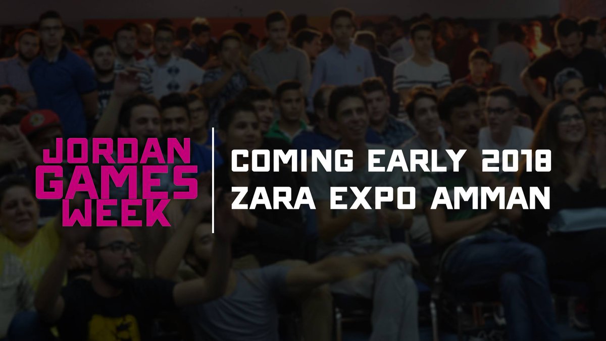 بسبب بعض الظروف، قام فريق Games Week مع الرعاة والشركاء بتأجيل فعاليات Jordan Games Week بسبب بعض العناصر الهامة جدا التى لن يمكن إحضارها إلى الحدث كما أردنا. ونحن نعمل معهم لإعادة جدولة هذا إلى أوائل عام 2018 مع الإحتفاظ بتقديم كافة الألعاب الرئيسية، البطولات والأنشطة لكم جميعاً
