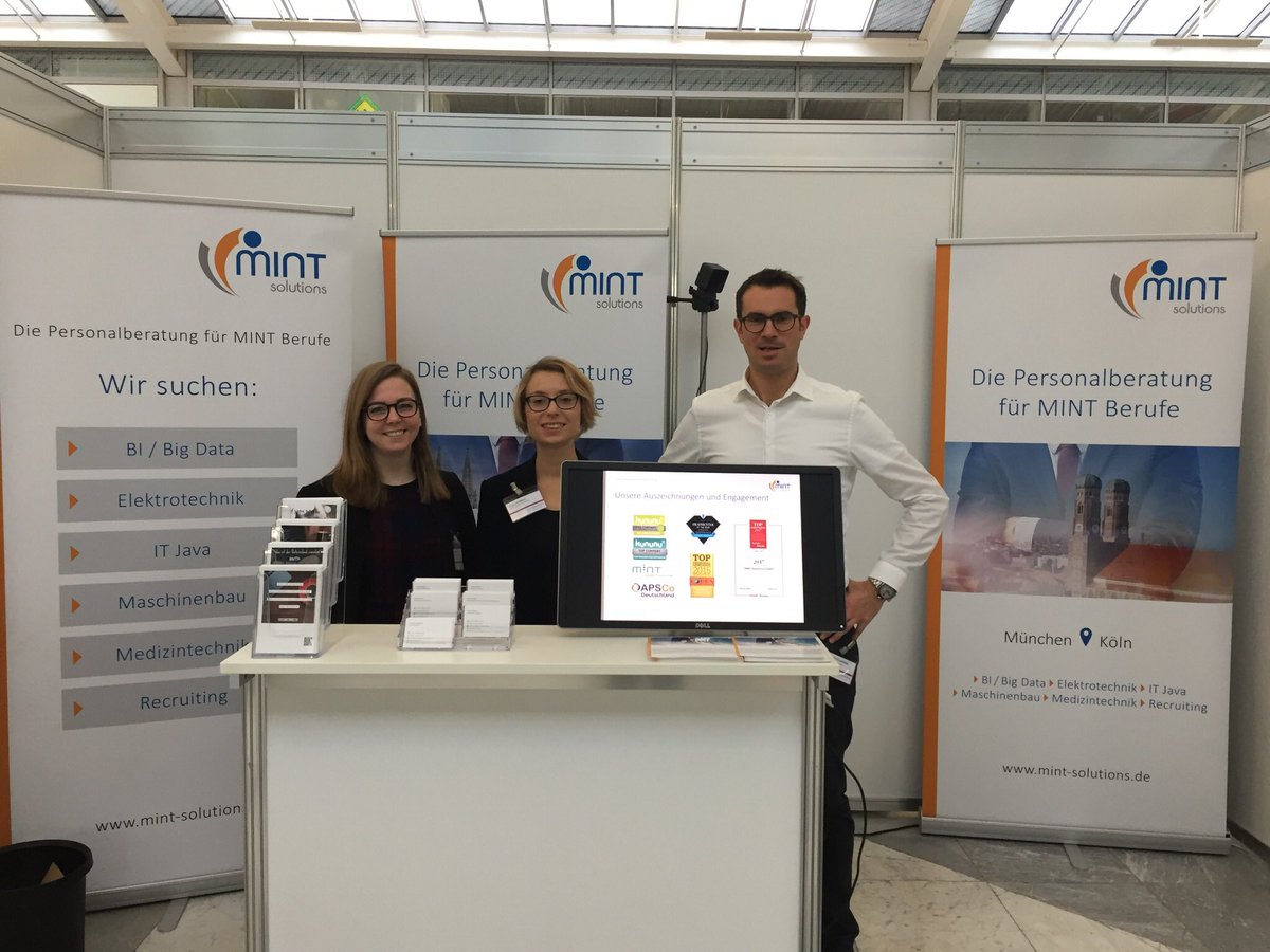 MintSolGmbH's tweet photo. #mintsolutions auf dem VDI Nachrichten Tag in München! Stand Nr. 15 #karriere #ingenieure #jobs #stellenangebote #branchenwechsel #it #java https://t.co/B20qC3OOE7