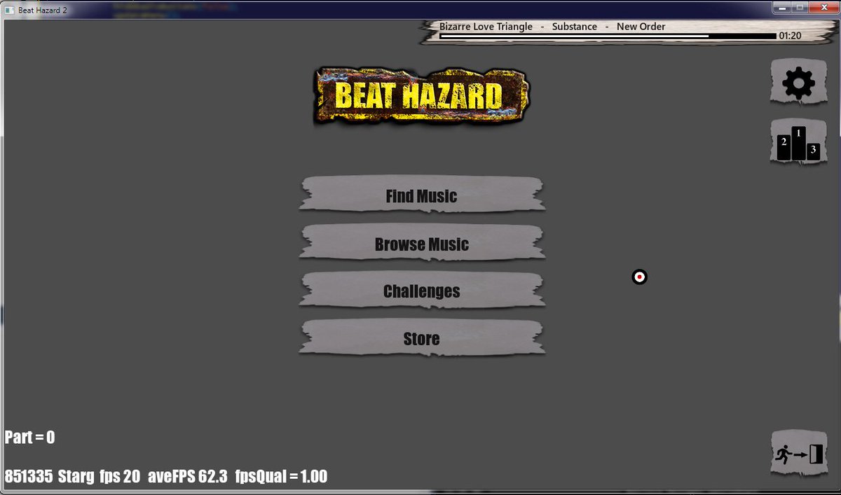 Not much to look at yet, but here it is, Beat Hazard 2 right at the start of it's life! #BeatHazard2 #gamedev #indiedev