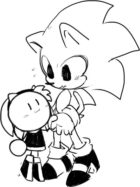 #ソニエミ #sonamy 
身高差，大小差，形态差...感觉好刺激啊！！
比起兄妹更像父女哈哈哈哈哈哈