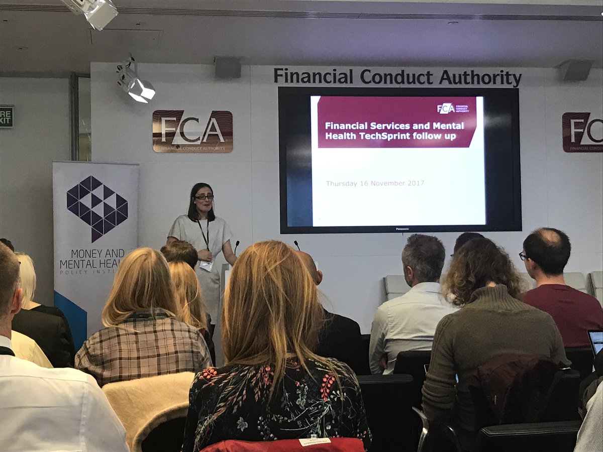 vann_rachelvann's tweet photo. Using technology to support individuals with mental health issues manage their money.  @bjones489 sharing learnings at @TheFCA @mmhpi. https://t.co/0LhSNSNANV