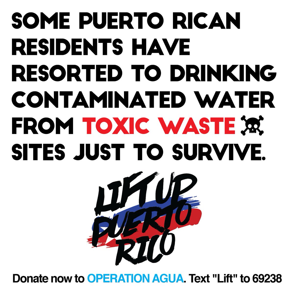 ArkansasBlog's tweet photo. Remember Puerto Rico? They still need clean water. Do the #liftupPR challenge. Donate to #OperationAgua by texting LIFT to 69238. $30 brings a clean water filter to a Puerto Rican family. https://t.co/sGXebapoWD