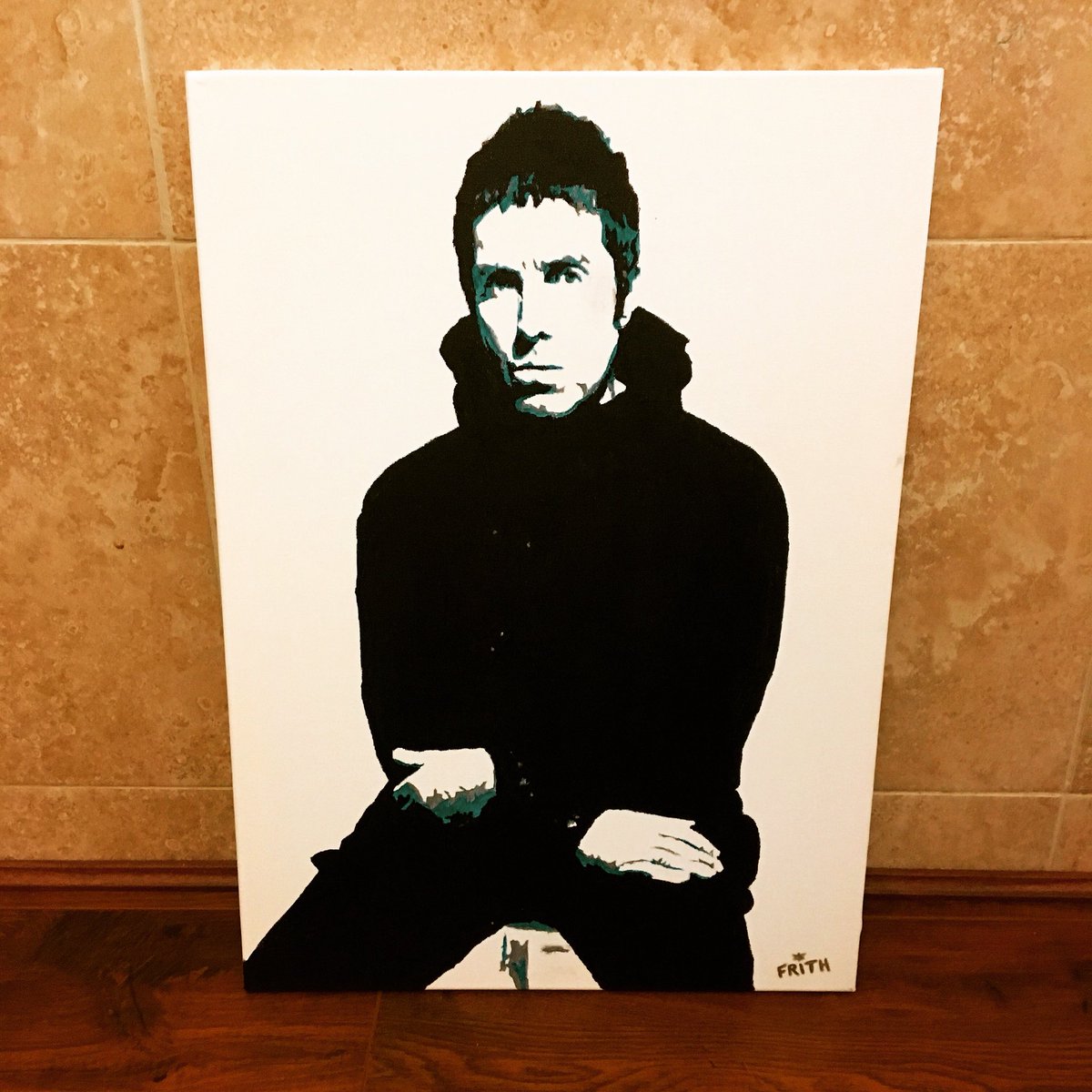 My <a href="/liamgallagher/">Liam Gallagher</a> painting that’s being auctioned off for the Mark Abraham night at the <a href="/theoldcourts/">The Old Courts</a> Wigan Friday 24th November @fionafifi769 #liamgallagher  

A2 acrylic on Canvas