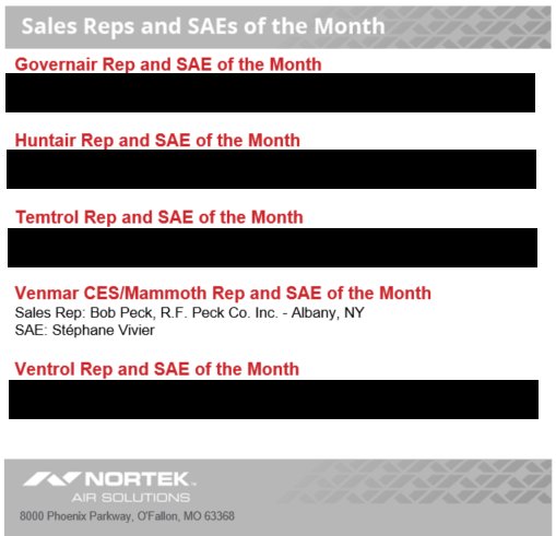 RFPeckCompany's tweet photo. #RFPeck was named Nortek Air Solutions Rep of the Month again! This time for our work with Venmar CES/Mammoth. #HVAC #CustomAirHandlers https://t.co/3jHsywF3Il