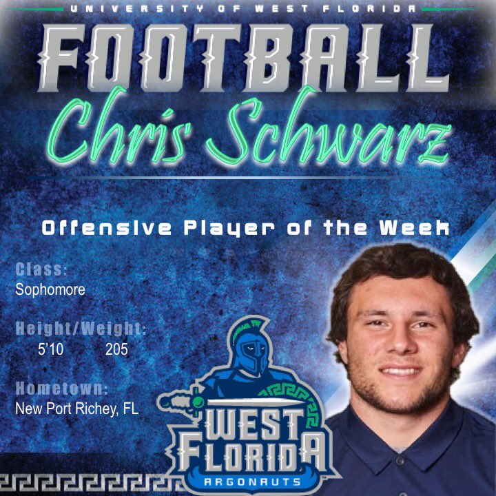 UWFFootball's tweet photo. Your @UWFFootball Offensive Players of the Week vs West Georgia! https://t.co/D9Z5KSRvF3