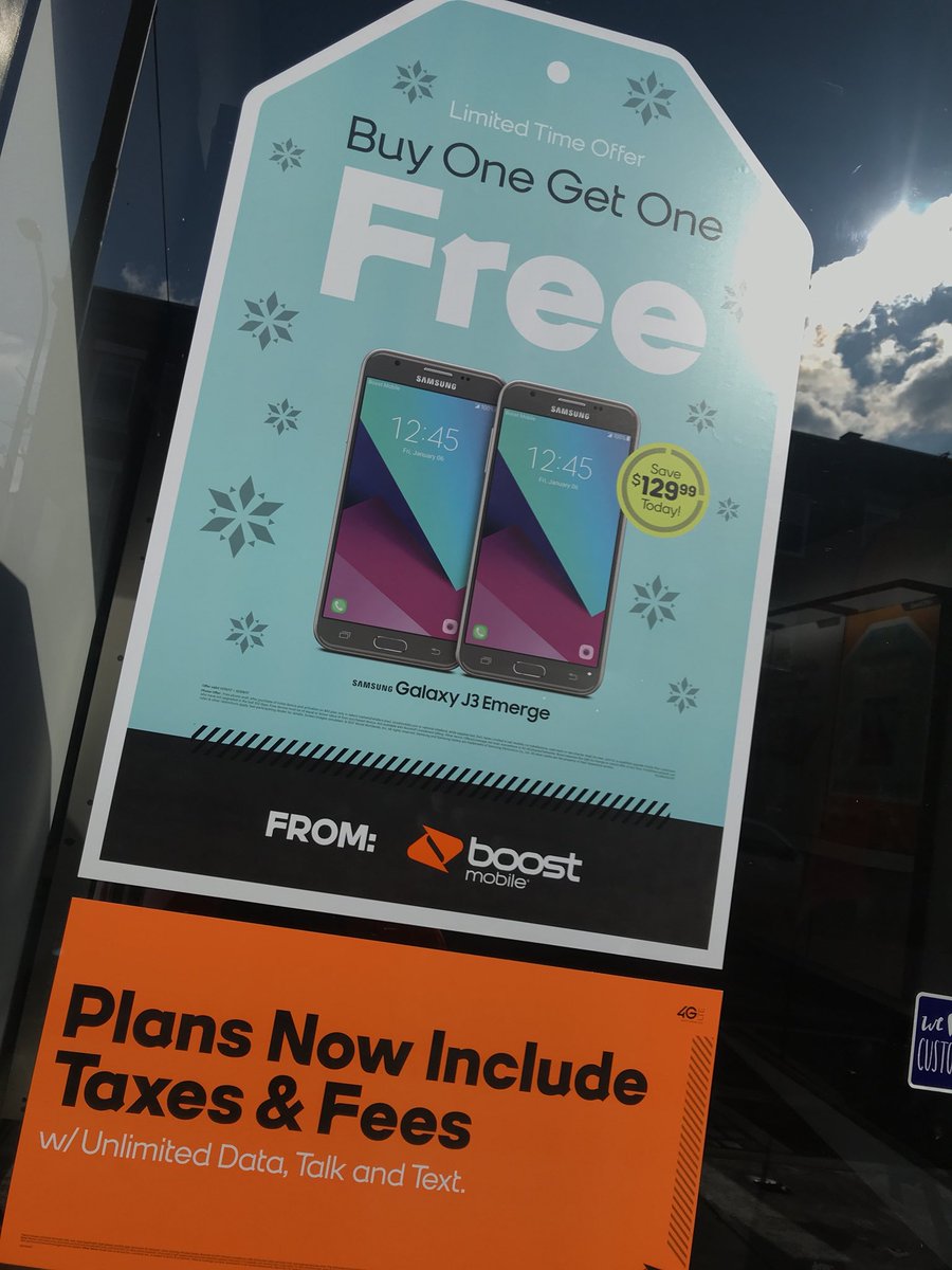 Tu_MobilePhilly's tweet photo. Putting up #BoostBOGO marketing @ Girard store location! #issadeal https://t.co/Hja1XlCftK