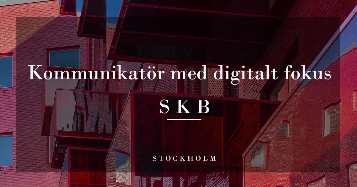 KIMMRekrytering's tweet photo. Kommunikatör med digitalt fokus till SKB! https://t.co/HOOQDEe42m by @kimmrekrytering https://t.co/oxDVlv3QAq