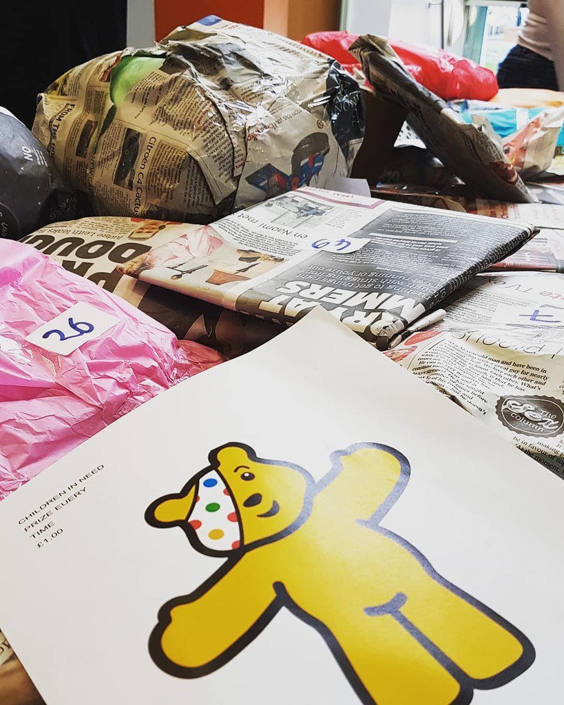 LeicesterColl's tweet photo. Supported learning are running a Raffle/prize draw to raise money for Children in need. Come down to Freemens park campus atriumβ @bbccin #LeicesterCollege #prizeeverytime https://t.co/dQZTcOnudo https://t.co/Rbu6Ofq4Qs