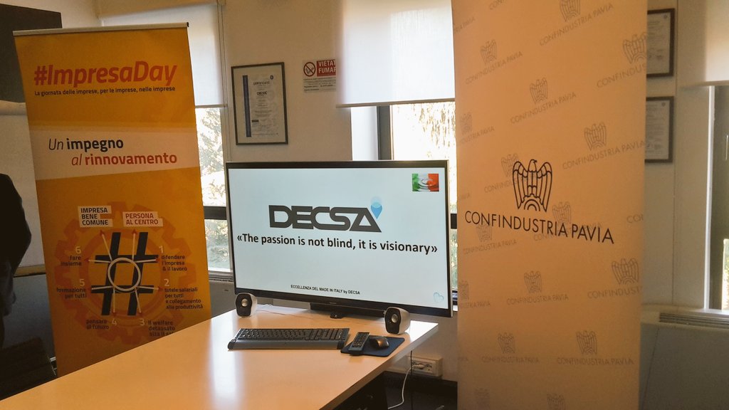 Federmeccanica's tweet photo. Qualità,esperienza e passione:3^ tappa di #ImpresaDay oggi insieme a @ConfindustriaPV Ci spostiamo a #Voghera per conoscere la realtà #DECSA #Pavia #MadeInItaly https://t.co/CGJocaqoNL