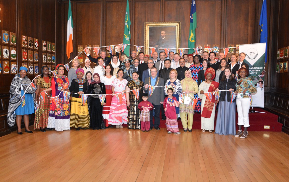 Lord Mayor of Dublin (@lordmayordublin) on Twitter photo The Diplomatic Community in Dublin joined me in <a href="/MansionHouseDub/">Mansion House Dublin</a> this morning to launch annual International Charity Bazaar being held this Sunday 19 Nov 11 - 5 at Printworks, <a href="/dublincastleopw/">Dublin Castle</a>. Over 40 Embassies will sell cultural items, food and provide cultural entertainment. The Diplomatic Community in Dublin joined me in <a href="/MansionHouseDub/">Mansion House Dublin</a> this morning to launch annual International Charity Bazaar being held this Sunday 19 Nov 11 - 5 at Printworks, <a href="/dublincastleopw/">Dublin Castle</a>. Over 40 Embassies will sell cultural items, food and provide cultural entertainment.