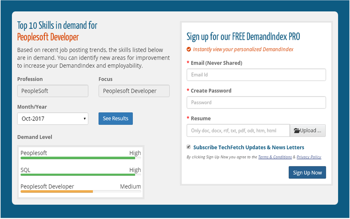 techfetch's tweet image. Top 10 Skills in demand for #peoplesoftdeveloper, vist us bit.ly/2eLmGlo See more hot Jobs at: bit.ly/2xbcKMq