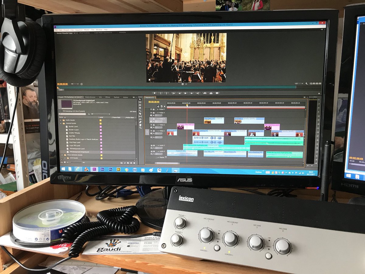 Adjusting sound levels on a new social media video for <a href="/TonbridgePhil/">Tonbridge Philharmonic Society</a>.  Takes me back to composition and foley work at Manchester Uni #filmmaking #painstaking #detail