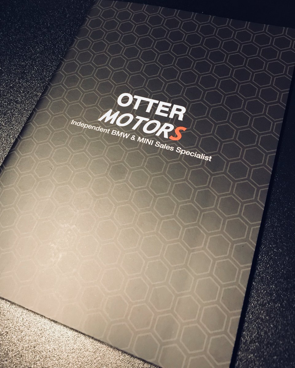 OtterMotors's tweet photo. Loving Our New Folders From Matt @UKwallart #itsthelittlethingsthatmakethedifference #POS #standout #folders #MINI #BMW #SouthWestsNo1 #OtterMotors https://t.co/bLPv2T8Rtx