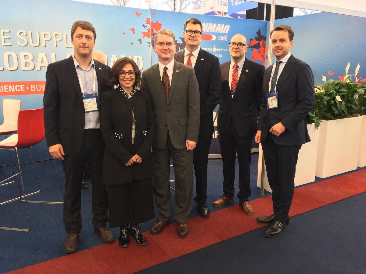 CSGermany's tweet photo. BIG Thank You from @Export2Europe &amp; @usembthehague  to @therealnmma and Sponsors for yesterday’s great #US Reception🇺🇸&amp; fantastic hostpitality throughout @metstrade ! Still time to check US #marine &amp; #matime equipment #manufacturers at US Pavillon Hall 12 https://t.co/ve92BdFMyu