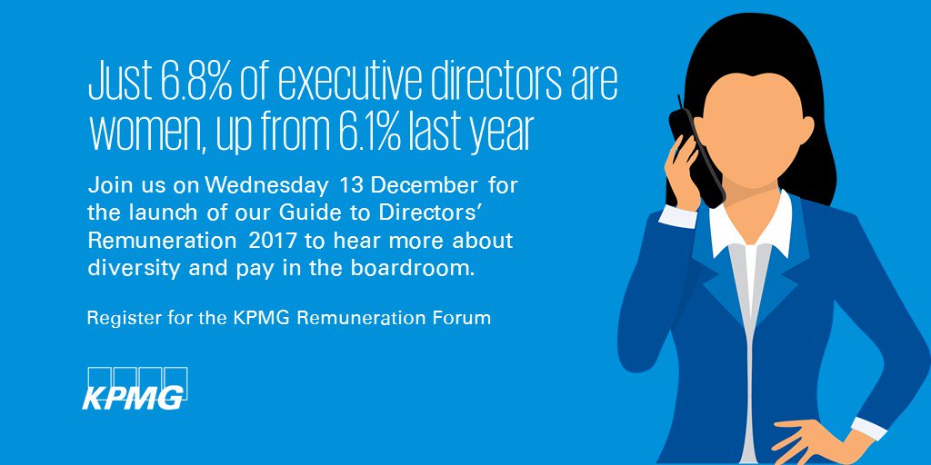 kpmguk's tweet photo. Join us for the launch of our Guide to Directors' #remuneration 2017 for insights on #diversity and #pay in the #boardroom. Register here: https://t.co/pfInejzrIb https://t.co/O9zKKmEZsv