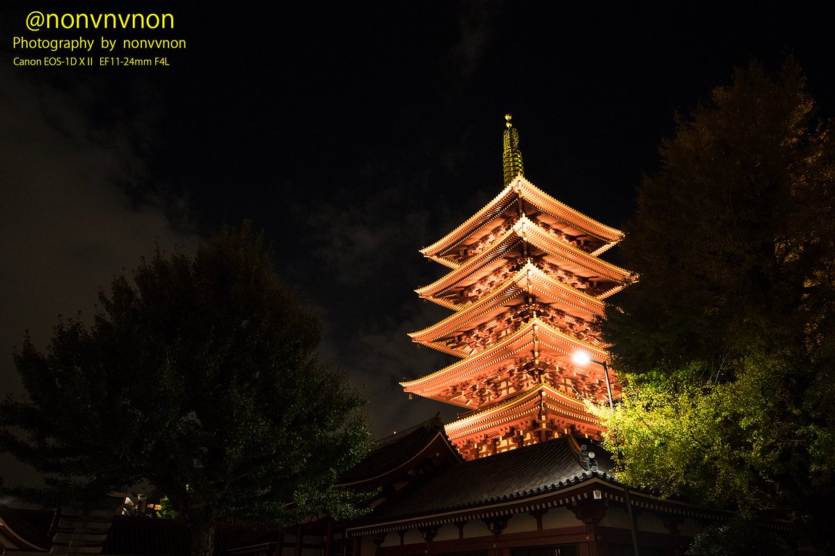 nonvnvnon's tweet photo. 11月4日の浅草寺のリフレクションは撮れなかったけど夜の浅草寺を手持ちでサクッと撮ってみた‥(´・-・`)
やっぱり超広角が好きなんです‥|・ω・` )
#写真撮ってる人と繋がりたい
#ファインダー越しの私の世界
#photography #reflectiondelic
#夜景 #東京 #Tokyo #浅草寺
#ふぉと #潮干狩ラー https://t.co/dUdQM4gs2R