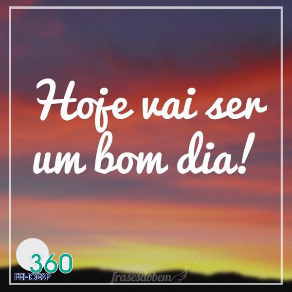 FEHOESP's tweet photo. Creia, pois assim será! :)
Uma excelente quinta-feira a todos!
#BomDia #BomTrabalho #QuartaFeira #Reflexão #FEHOESP360 https://t.co/ztgHYFXWJq