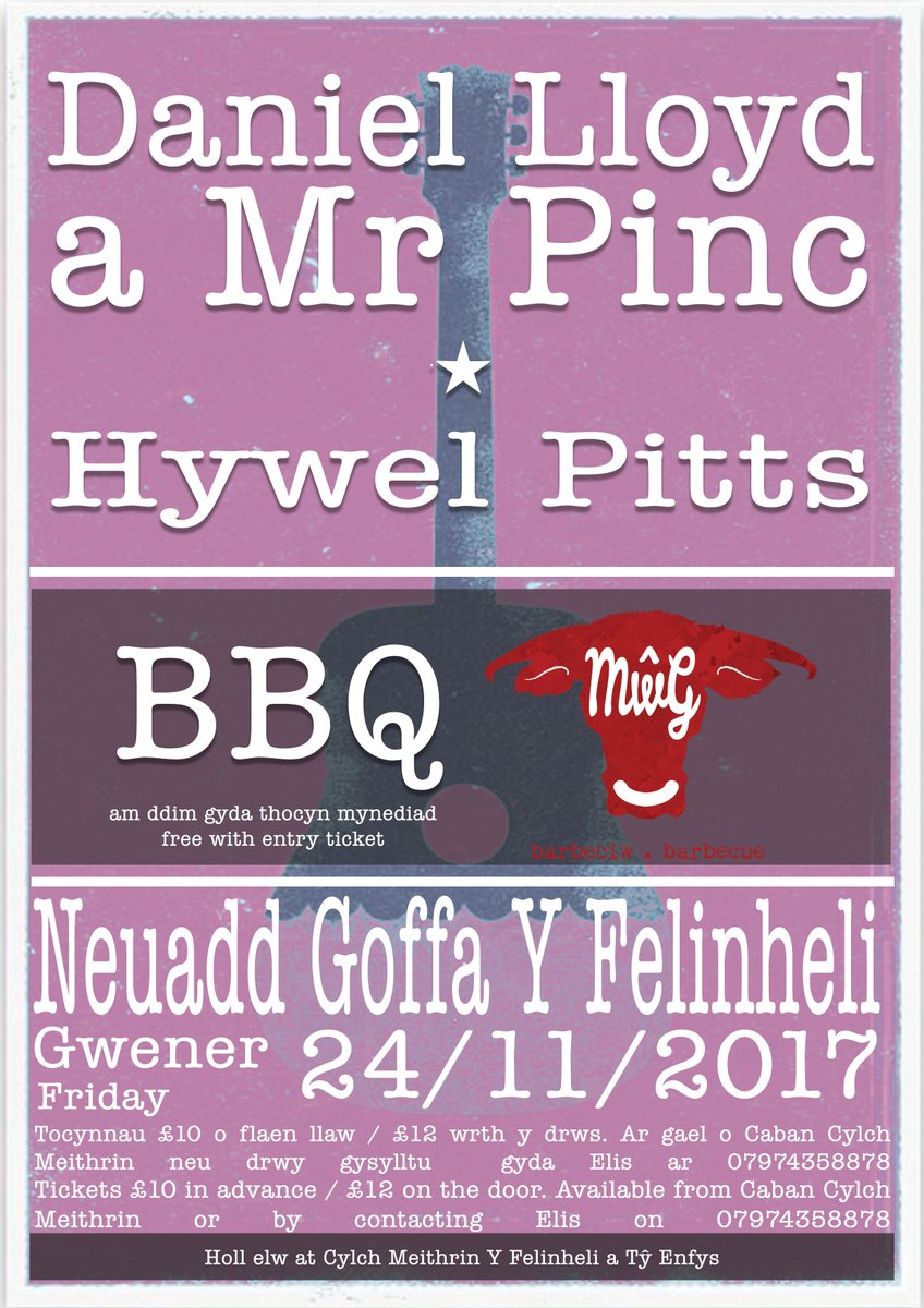 Elis_D's tweet photo. Gig #DanielLloydAMrPinc nos wener nesa yn Y Felinheli! @hywelpitts yn cefnogi a bwyd gan Mwg! https://t.co/XTSD5GIgkD