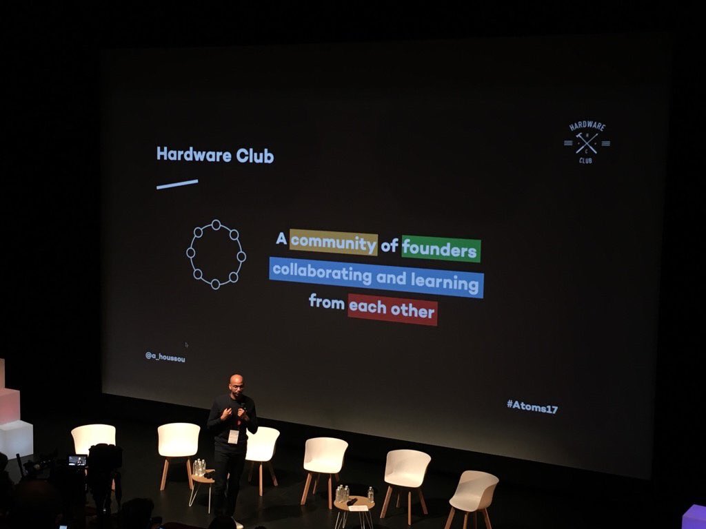 An early Eurostar to Paris for <a href="/hardware_club/">HCVC</a> first festival #ATOMS17. Great to get together as a community &amp; learn from a stellar line-up of hardware pioneers #HardwareClub
