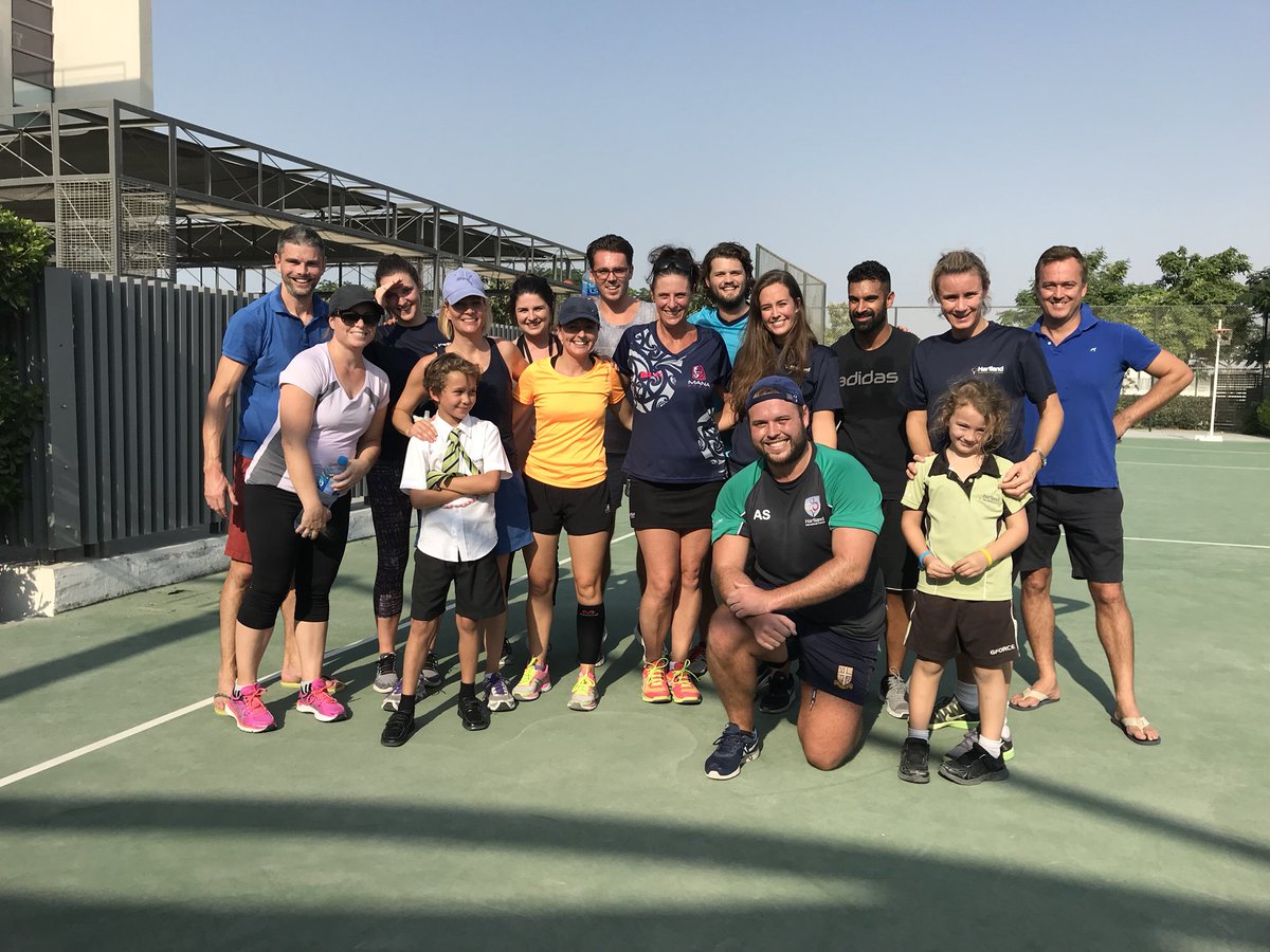 hartland_PE's tweet photo. Great way to end the week and #Dubai30x30. Staff v parent netball was a ‘closely’ fought game - well done to the parents @HartlandIntl @DXBFitChallenge #basketballnext? https://t.co/sO4W1A0Heo
