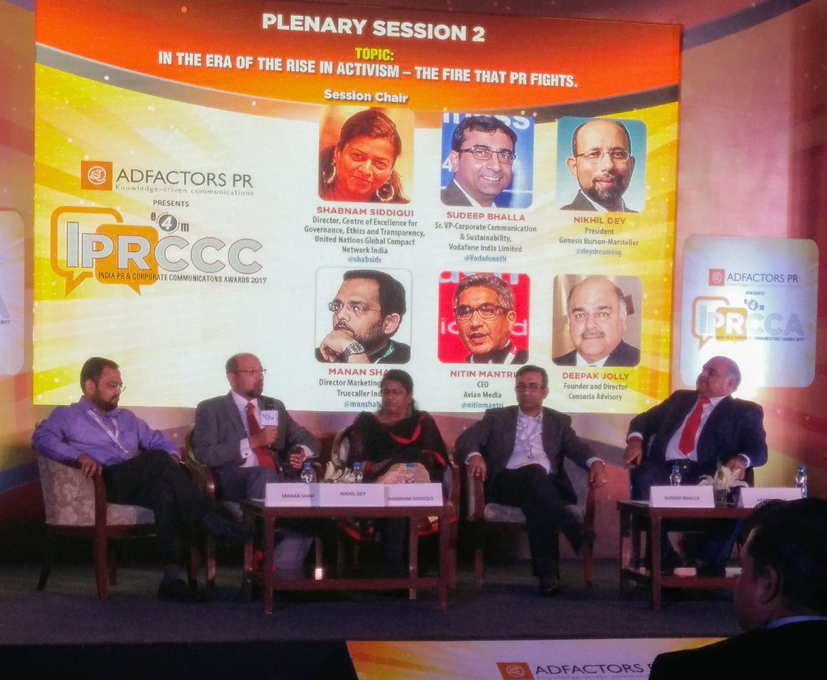 Burson India (@bursonindia) on Twitter photo 'In the era of the rise in activism - The fire that PR fights' - <a href="/deydreaming/">nikhil dey</a> shares his views as a panelist at #IPRCCA 'In the era of the rise in activism - The fire that PR fights' - <a href="/deydreaming/">nikhil dey</a> shares his views as a panelist at #IPRCCA