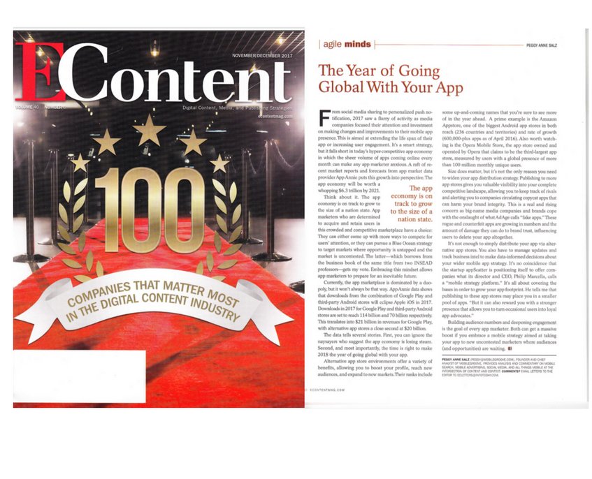 PiperPublish's tweet photo. RT @appScatter: Great to see #appScatter included in the @econtentmag flagship issue with such amazing companies 'Companies That Matter Most In The Digital Content Industry' https://t.co/1ee3EkmeBU