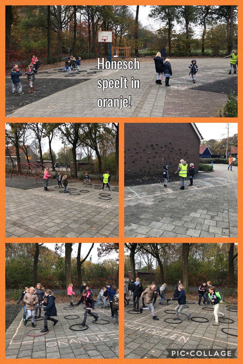 Dinsdag begonnen met @BeweegWijs  op de @BSHonesch! Leuke dag gehad en de leerlingen hebben kennis gemaak met de kleur oranje.