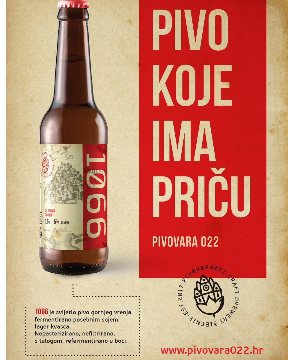 Kako smo i najavili, za vas imamo jednu jako zanimljivu informaciju. 
Malo smo se potrudili i osigurali smo za vas kućicu na Adventuri 2017. u Perivoju Roberta Visianija u Šibeniku. Vidimo se na našem štandu od 06. prosinca....
1066 - pivo koje ima priču...
#pivovara022 #1066