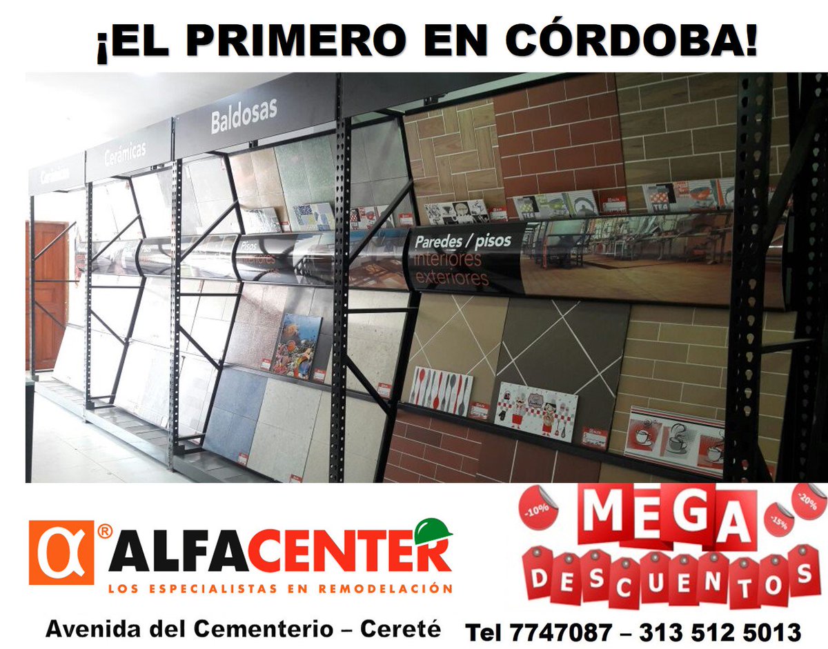 CHICANOTICIAS1's tweet photo. #Publicidad
¡EL FIN DE AÑO ES PARA CAMBIARLE LA CARA A TU HOGAR!
Ahora somos ALFA CENTER y estamos en Cereté con los mejores precios del mercado. ¡Ya no tienes que ir a Montería! Cel: 313 512 5013
#Pisos #Baños #Enchapes #Cocinas #Alfa #CreamosContigo https://t.co/P6JlWqdTMO