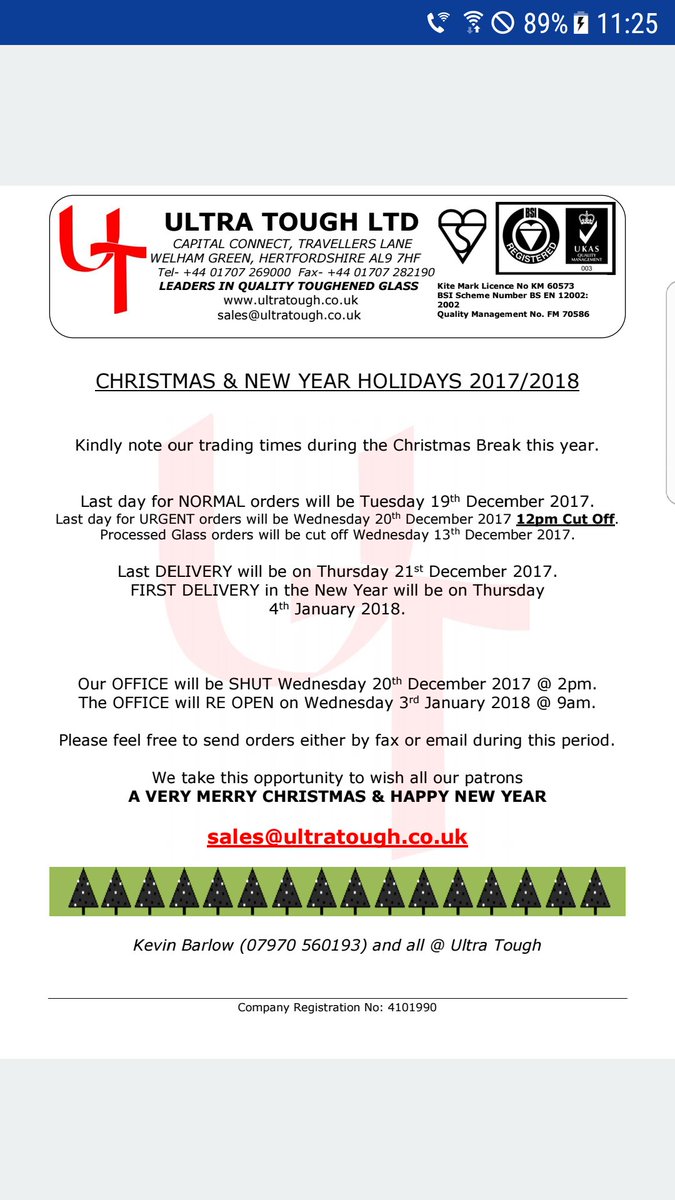 Christmas closing details