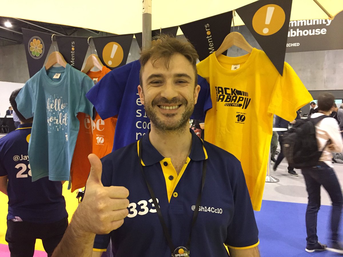 Gh14Cc10's tweet photo. Best t-shirts that you can find at #TechEd2017 ? Check out the #sapmentors booth! (Baby contents) https://t.co/5h4GKWU1L8