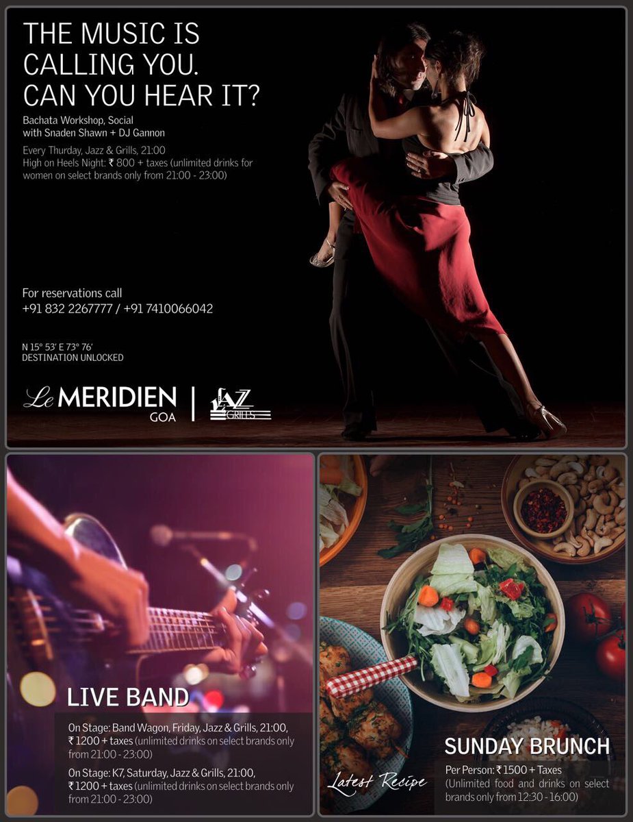 LeMeridienGoa's tweet photo. Our weekends start from Thursday! Plan your weekend with us! Let us take care of the rest!
#DestinationUnlocked #LeMeridienGoa #LMGoa #Weekend #LMWeekends #Goa #Calangute https://t.co/4zf1ohPLC4