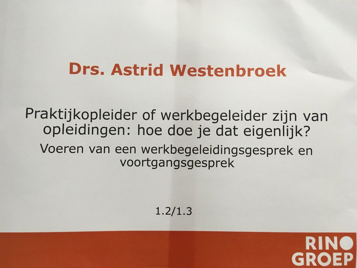 RINOgroep's tweet photo. ‘Optimaal ontwikkelen in de BIG-opleiding door: evaluaties competenties, versterken individuele kwaliteiten en in kaart brengen eigen leerstijlen’, aldus Astrid Westenbroek #POM17 https://t.co/ip8zvXCUqW